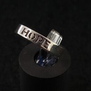 Genuine sterling silver ring inscribed HOPE - size 6 - solid silver